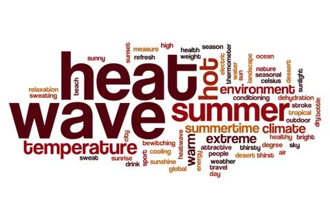 Heat wave word cloud Stock Illustration