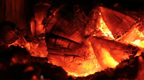 Heat from wood Stock Footage 11624898