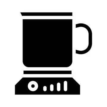 Heated cup glyph icon vector illustration 스톡 일러스트