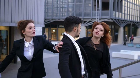 Heated discussion between co-workers Stock Footage 85833682