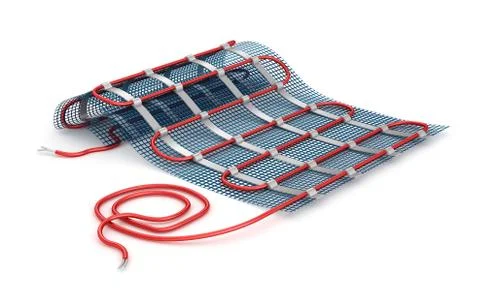 Heated floor isolated on white background Stock Illustration
