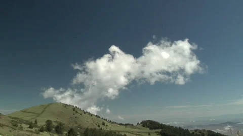 Heated Mountain Cumulus Stock Footage 54754043