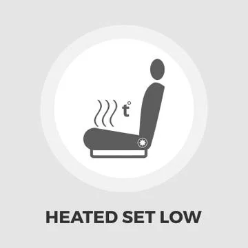 Heated seat flat icon Stock Illustration