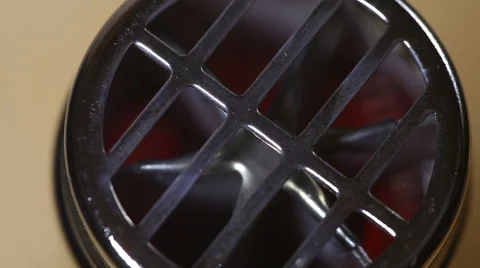 The heated spirals in nozzle of heat gun for construction works Stock Footage