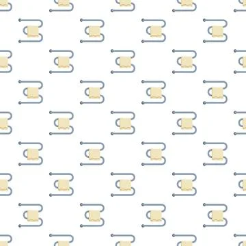 Heated towel rail pattern with white background Stock Illustration