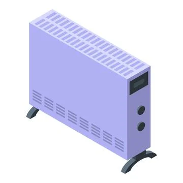 Heater convector icon isometric vector. Room radiator Illustrazione stock