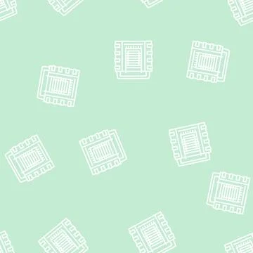 Heater portable line seamless pattern Stock Illustration