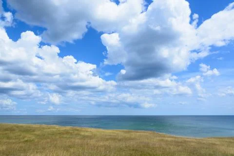 Heath, sea, clouds Foto stock