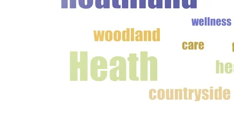 Heath Wordcloud Animated Isolated On White 스톡 동영상 103657180