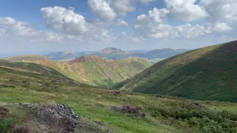 Heather on the Long Mynd in late August, Shropshire, England, UK Stock Footage 283346613
