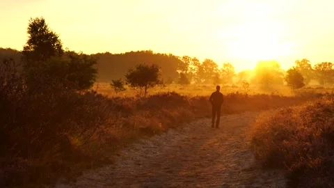 Heather walk Stock Footage 132049310