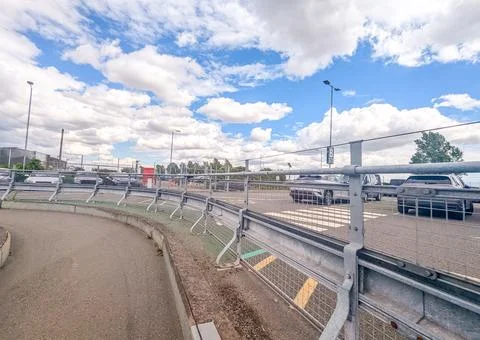 Heathrow Terminal 5 POD Driverless Transit System Interior and Station Views Stock Photos