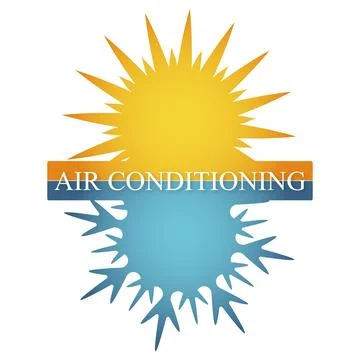 Heating and cooling air conditioner symbol Stock Illustration