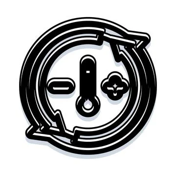 Heating and cooling climate control system icon Stock Illustration