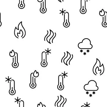 Heating And Cooling System Vector Seamless Pattern 스톡 일러스트