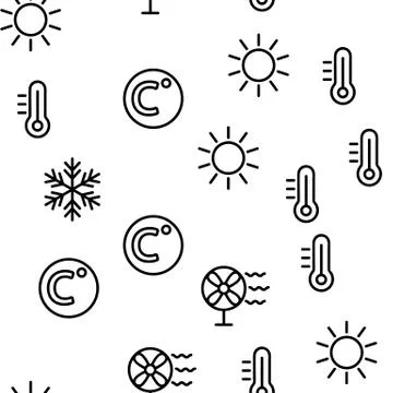 Heating And Cooling System Vector Seamless Pattern Stock Illustration