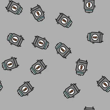 Heating beer production vector seamless pattern イラスト素材