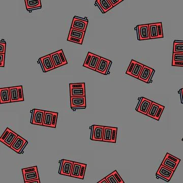 Heating biomass vector seamless pattern イラスト素材