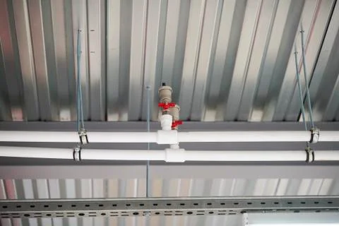 Heating from the ceiling and part of the design on the ceiling Stock Photos