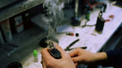 Heating of coils with a large release of steam. Stock Footage 73016584