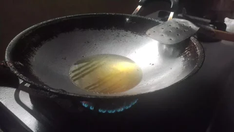 Heating Cooking Oil Stock Footage 322556199