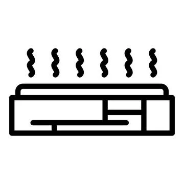 Heating device icon outline vector. Electric radiator Illustrazione stock