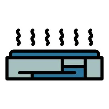 Heating device icon vector flat Illustrazione stock