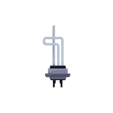 Heating element for boiler and washing machine, vector house electric heating Illustrazione stock