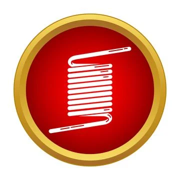 Heating element coil technology icon generating warmth Stock Illustration