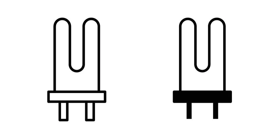 Heating element icon linear versions pack on white background Illustrazione stock