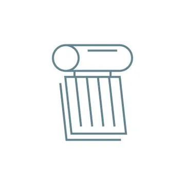 Heating element linear icon concept. Heating element line vector sign, symbol Stock Illustration
