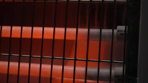 Heating elements and switch buttons of home Electric Heater. Video stock 258976311