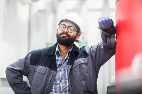 Heating engineer checking system Stock Photos