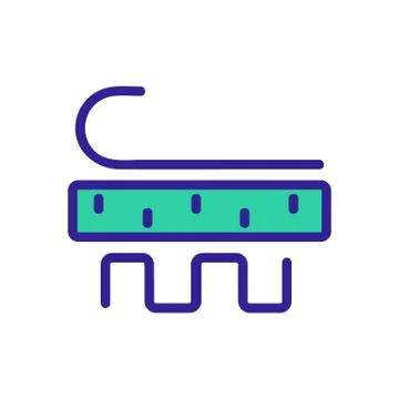 Heating floor system layers icon vector outline illustration Stock Illustration