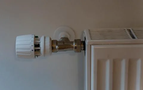 Heating. Heating battery in the room. Stock Photos