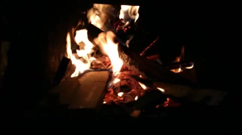 Heating the house with wood for heating. Stock Footage 205070401