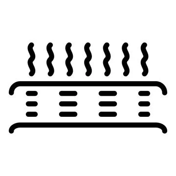 Heating icon outline vector. Electric radiator Illustrazione stock