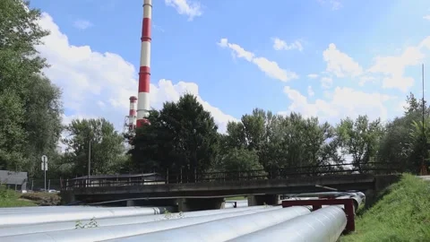 Heating main. Communications Stock Footage 138143338