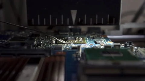 Heating the microchip on a special device Stock Footage 142375390