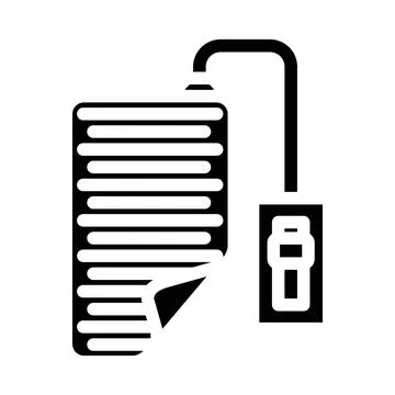 Heating pad recovery wellness glyph icon vector illustration Stock Illustration