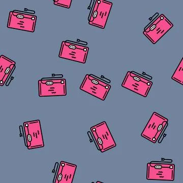 Heating pad recovery wellness vector seamless pattern Stock Illustration