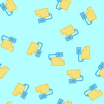 Heating pad recovery wellness vector seamless pattern Stock Illustration