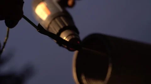 Heating a piece of metal Stock Footage 59767648