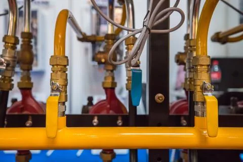 Heating pipes Stock Photos