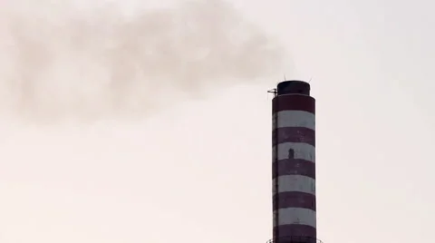 Heating plant chimney Video stock 1102765