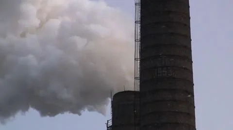 Heating plant chimney 스톡 동영상 20466326