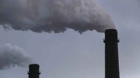 Heating plant chimney 스톡 동영상 20466334
