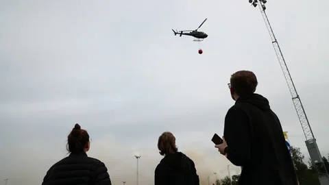 Heating plant fire Stock Footage 196936519