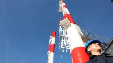 Heating plant Stock Footage 24651579