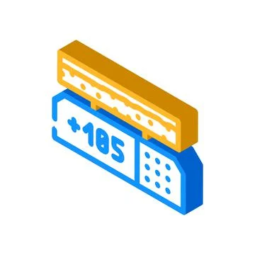 Heating plate laboratory isometric icon vector illustration Stock Illustration